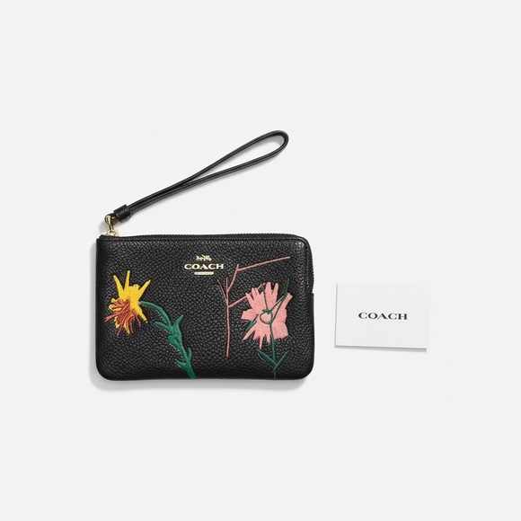 Coach Handbags - ✨NWOT - Coach X Jean Michel-Basquiat Corner Zip Wristlet✨